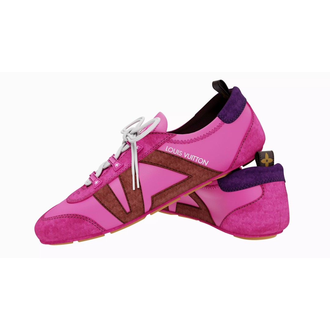 Louis Vuitton Sneakers 3D Model – Luxury PBR Footwear, FBX & OBJ - View 3