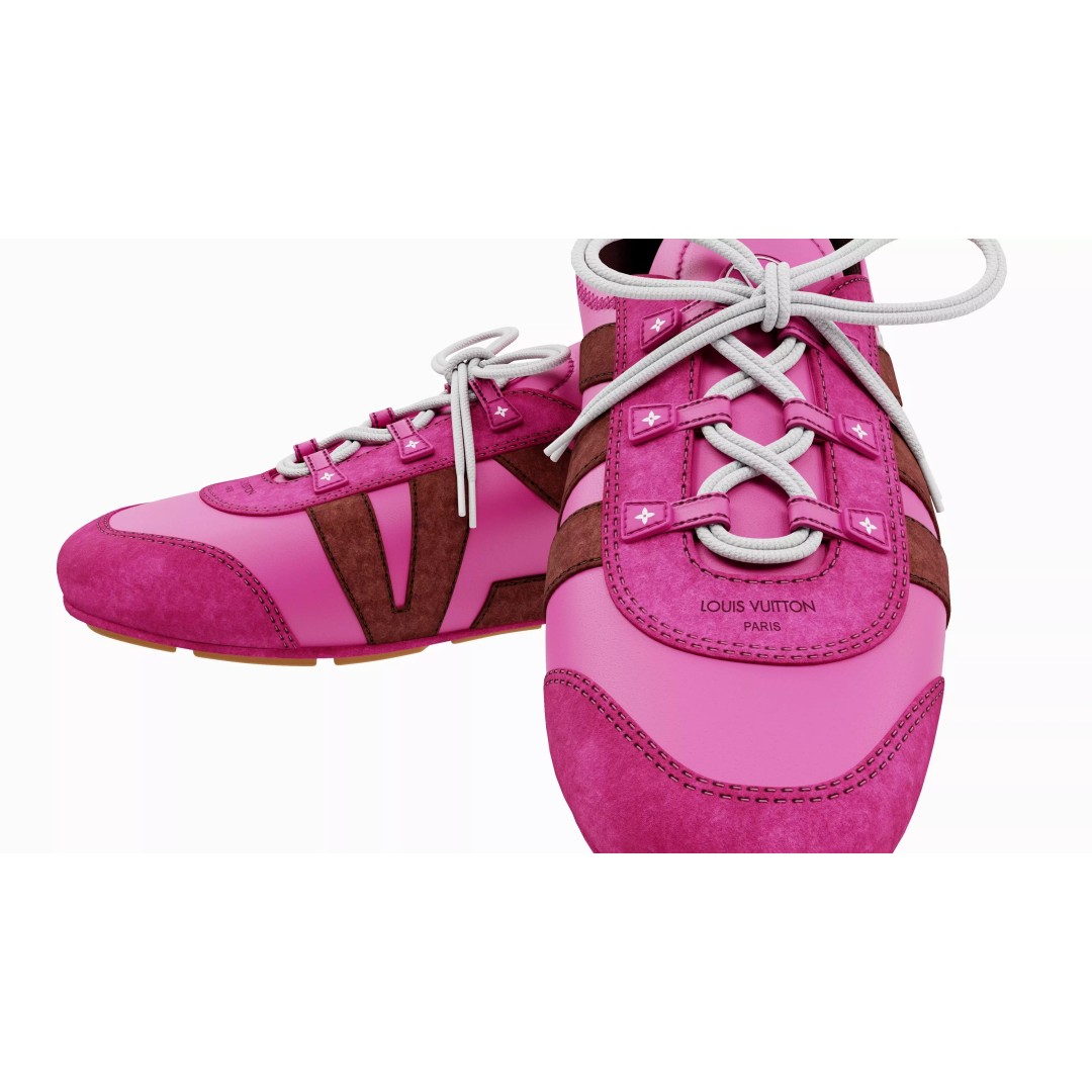 Louis Vuitton Sneakers 3D Model – Luxury PBR Footwear, FBX & OBJ - View 5
