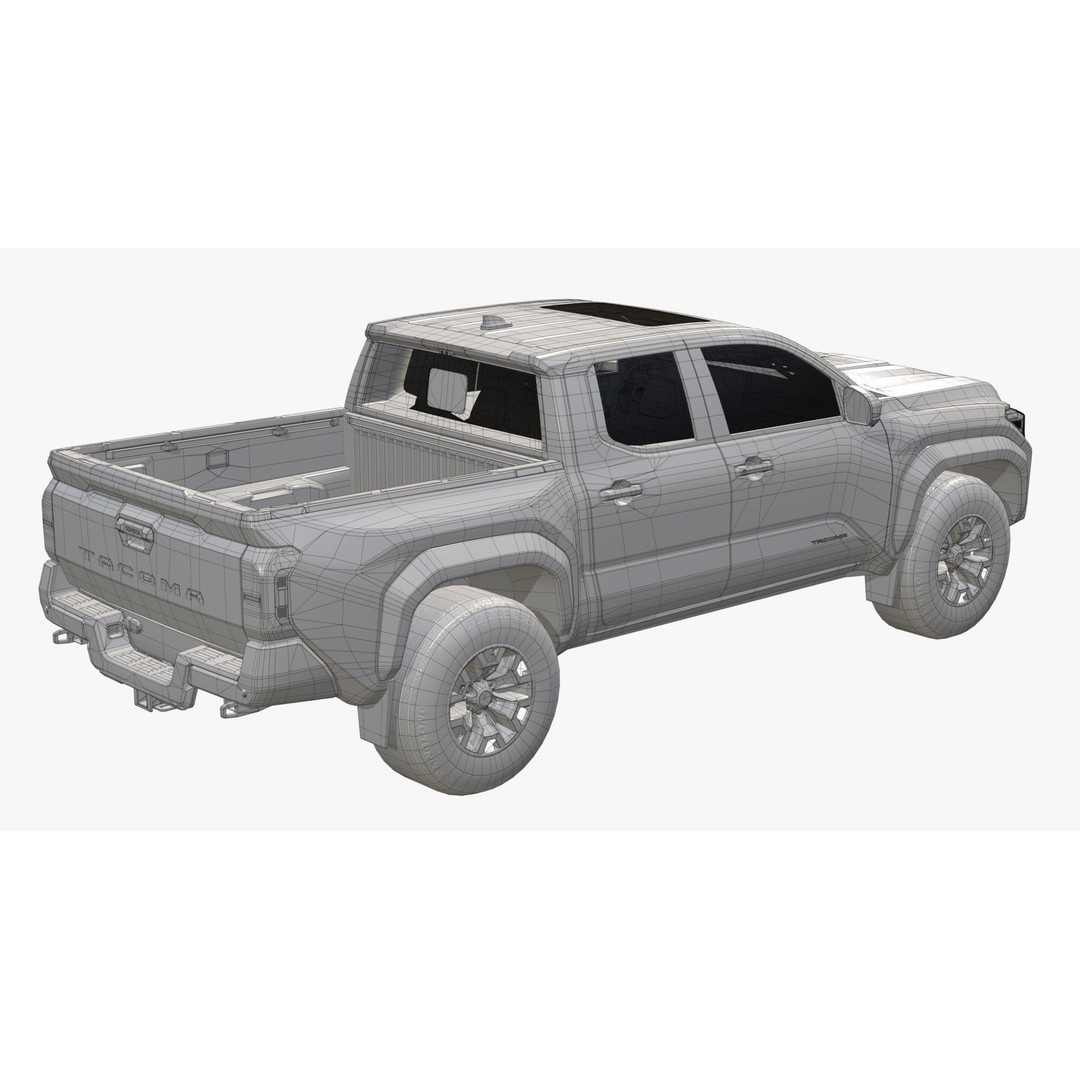 Toyota Tacoma 3D Model – Low Poly Game Ready SUV, FBX & Blender - View 18