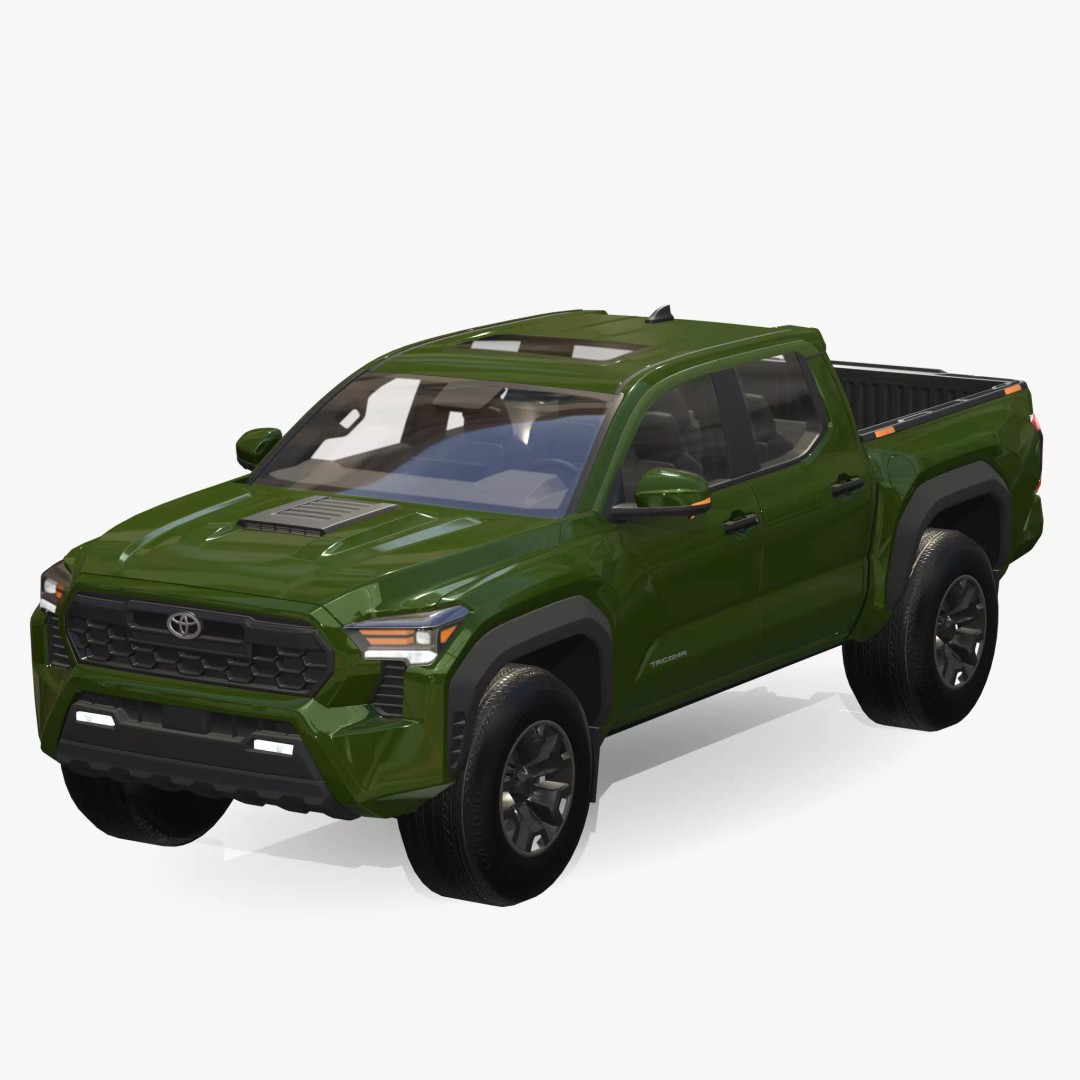 Toyota Tacoma 3D Model – Low Poly Game Ready SUV, FBX & Blender - View 2