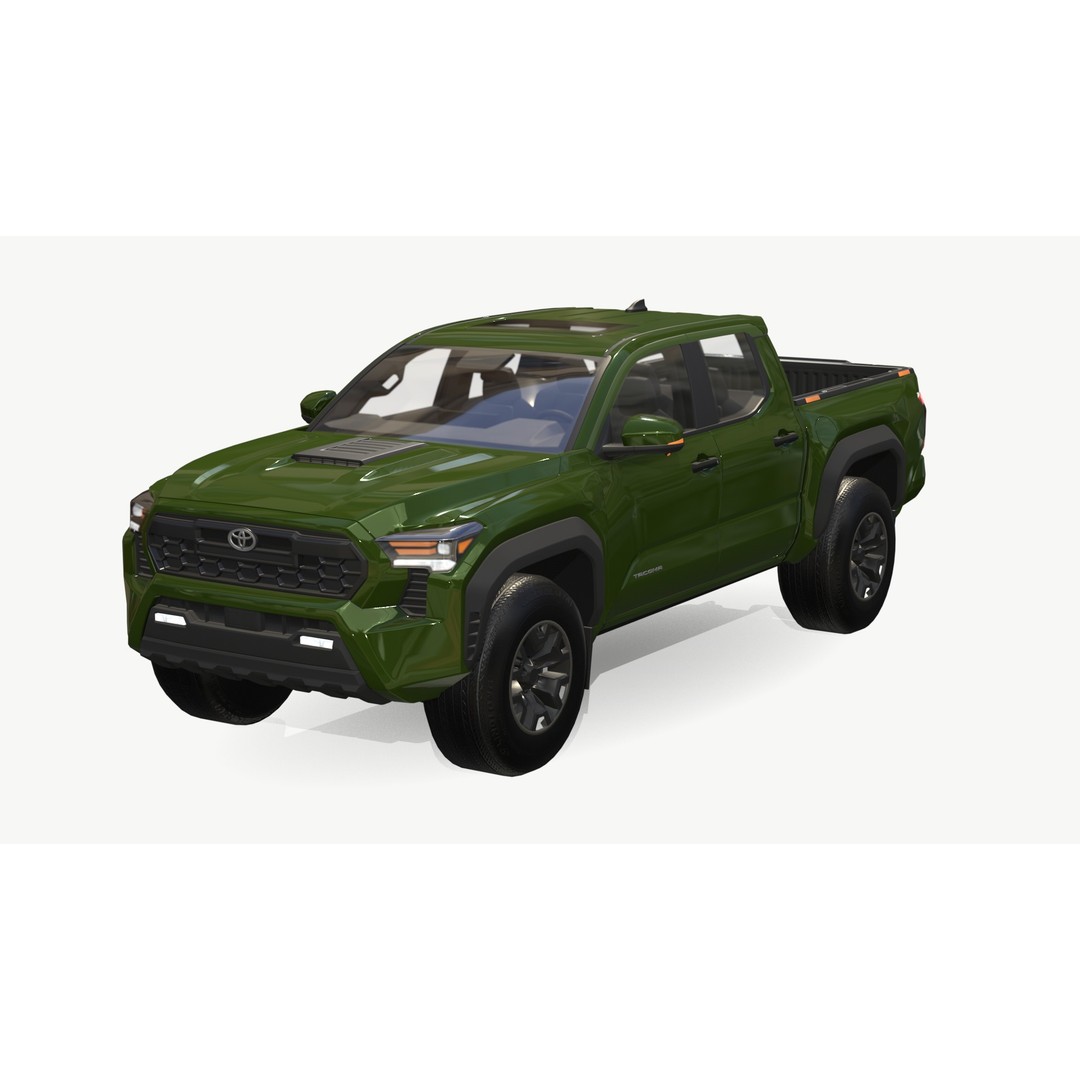 Toyota Tacoma 3D Model – Low Poly Game Ready SUV, FBX & Blender - View 3