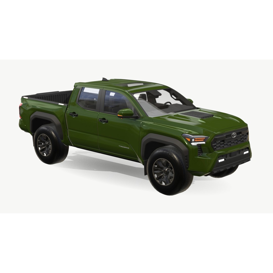 Toyota Tacoma 3D Model – Low Poly Game Ready SUV, FBX & Blender - View 4