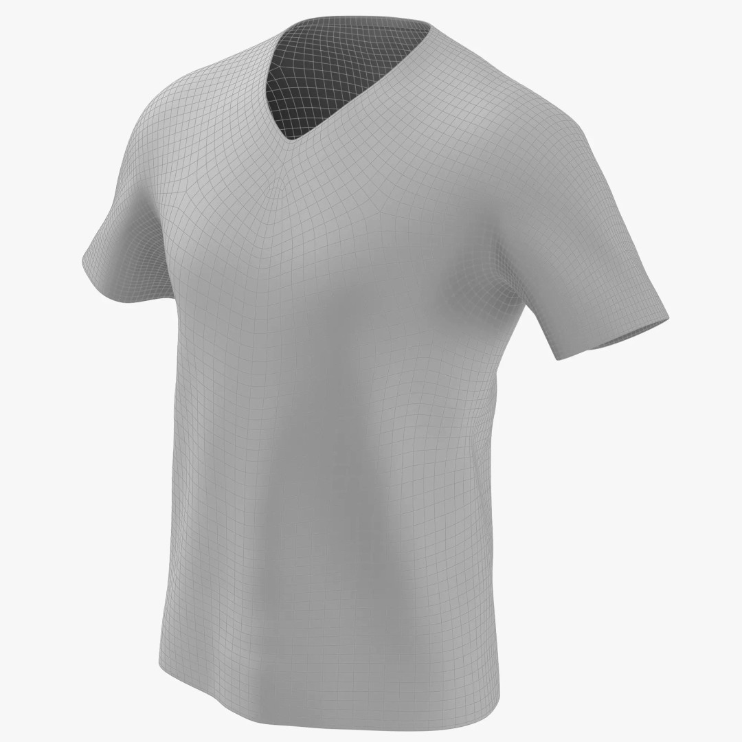 T-Shirt 3D Model – Low Poly Realistic Clothing for Games, FBX, OBJ - View 10