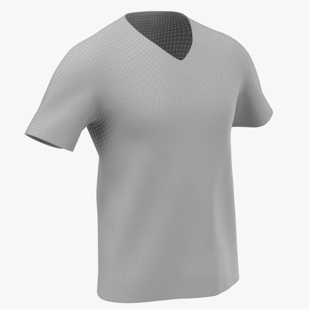 T-Shirt 3D Model – Low Poly Realistic Clothing for Games, FBX, OBJ - View 11