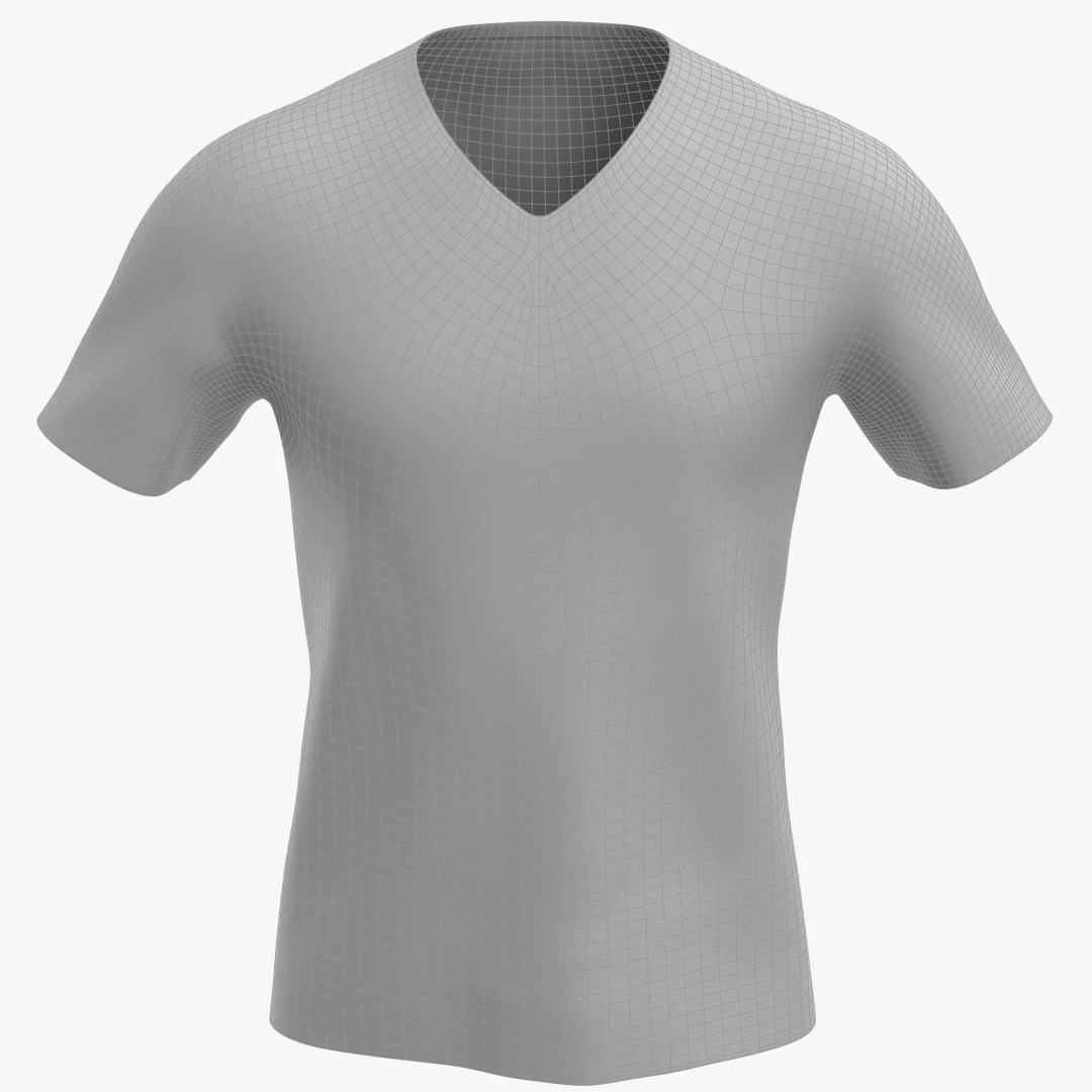 T-Shirt 3D Model – Low Poly Realistic Clothing for Games, FBX, OBJ - View 12