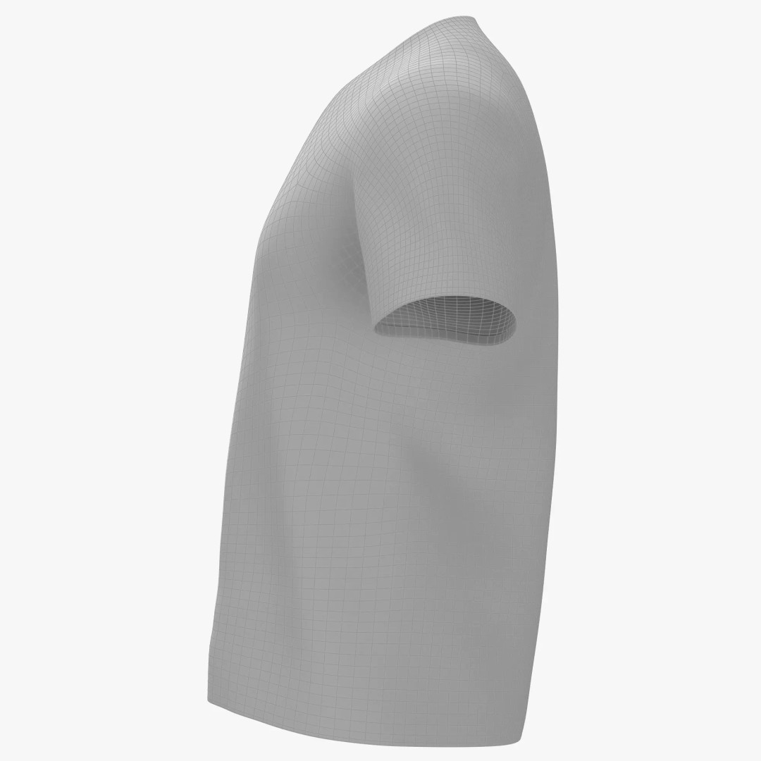 T-Shirt 3D Model – Low Poly Realistic Clothing for Games, FBX, OBJ - View 16