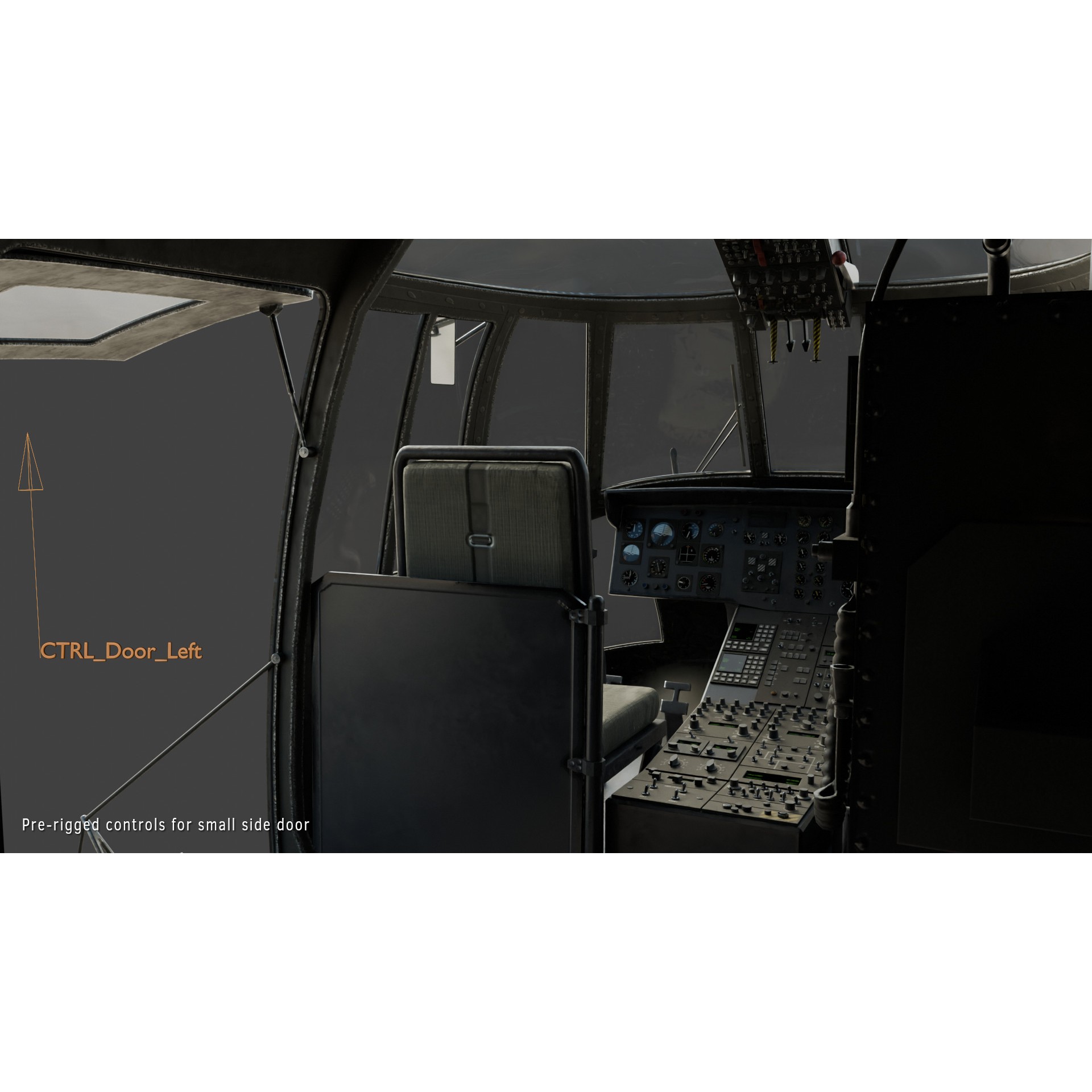 Westland Sea King ASaC7 - Rigged PBR 3D Model - View 13