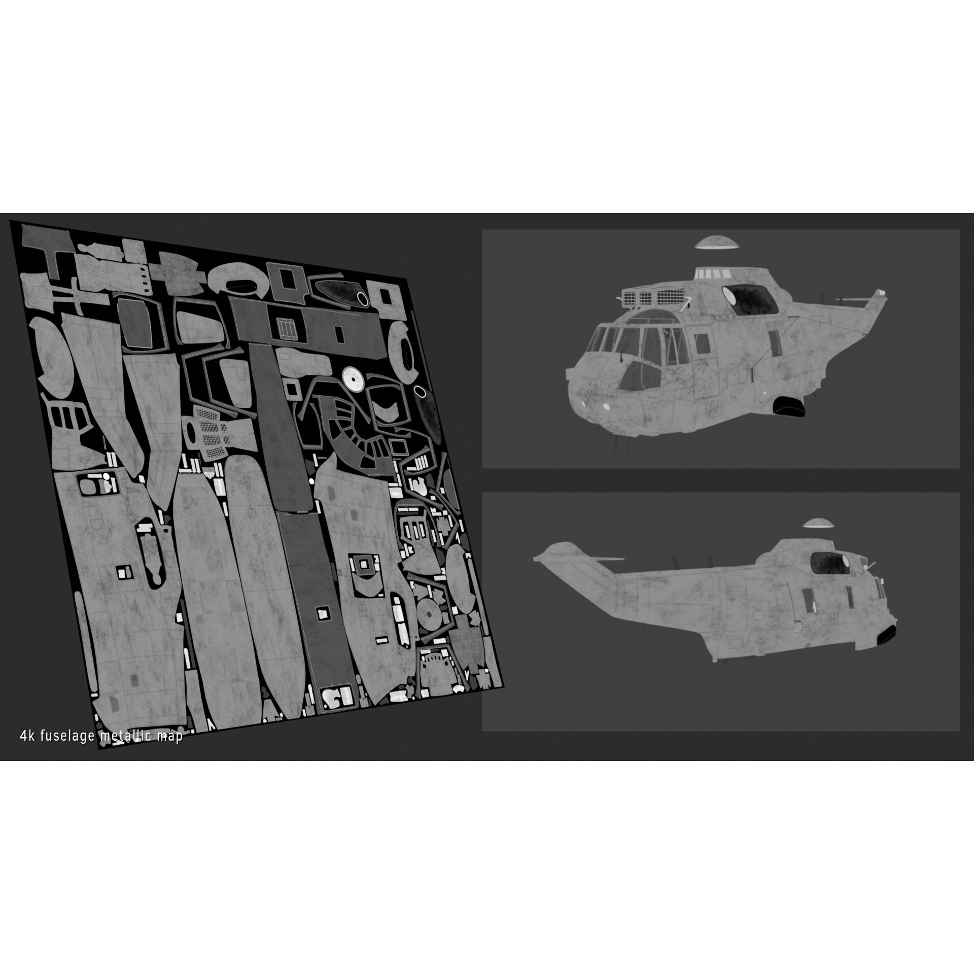 Westland Sea King ASaC7 - Rigged PBR 3D Model - View 27