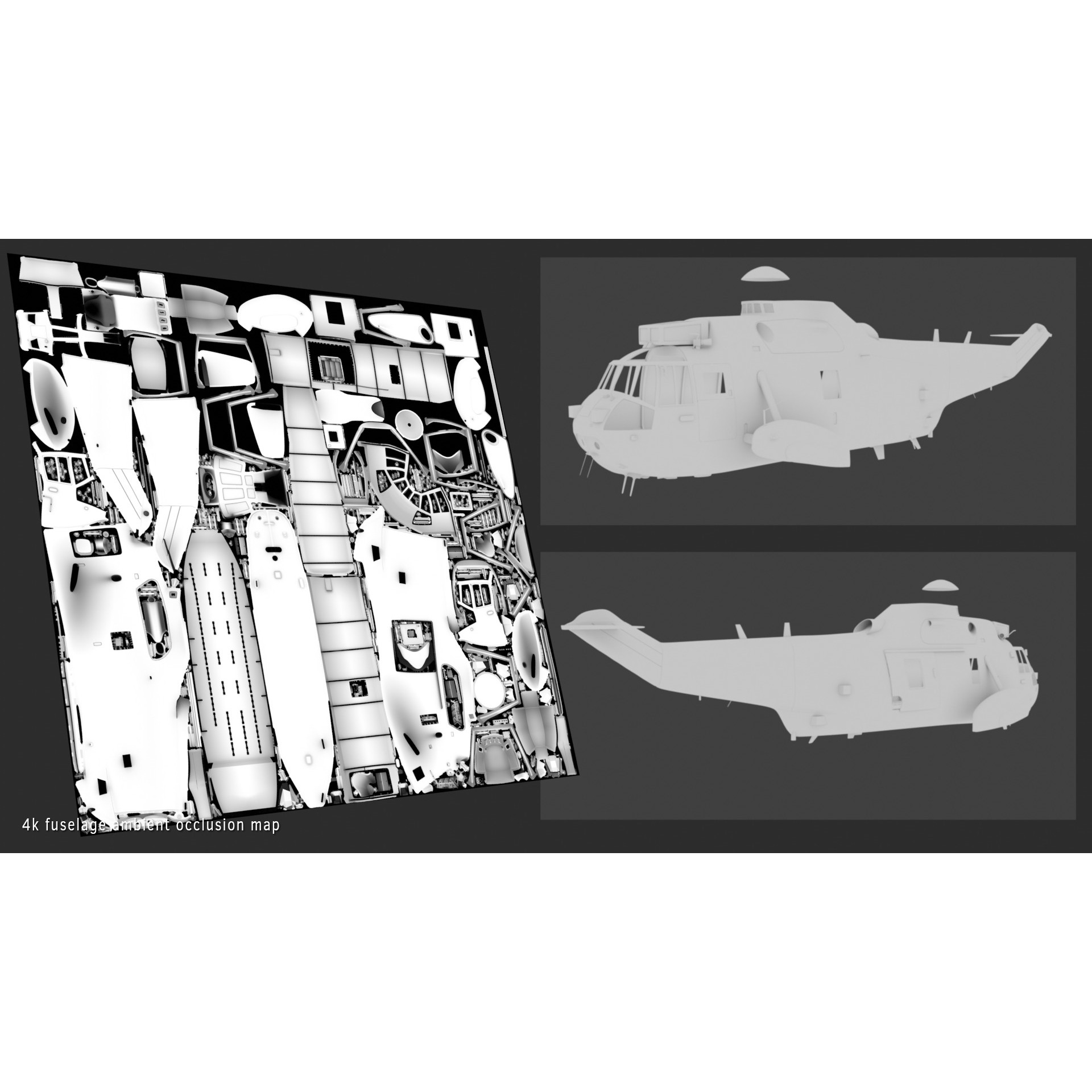 Westland Sea King ASaC7 - Rigged PBR 3D Model - View 30