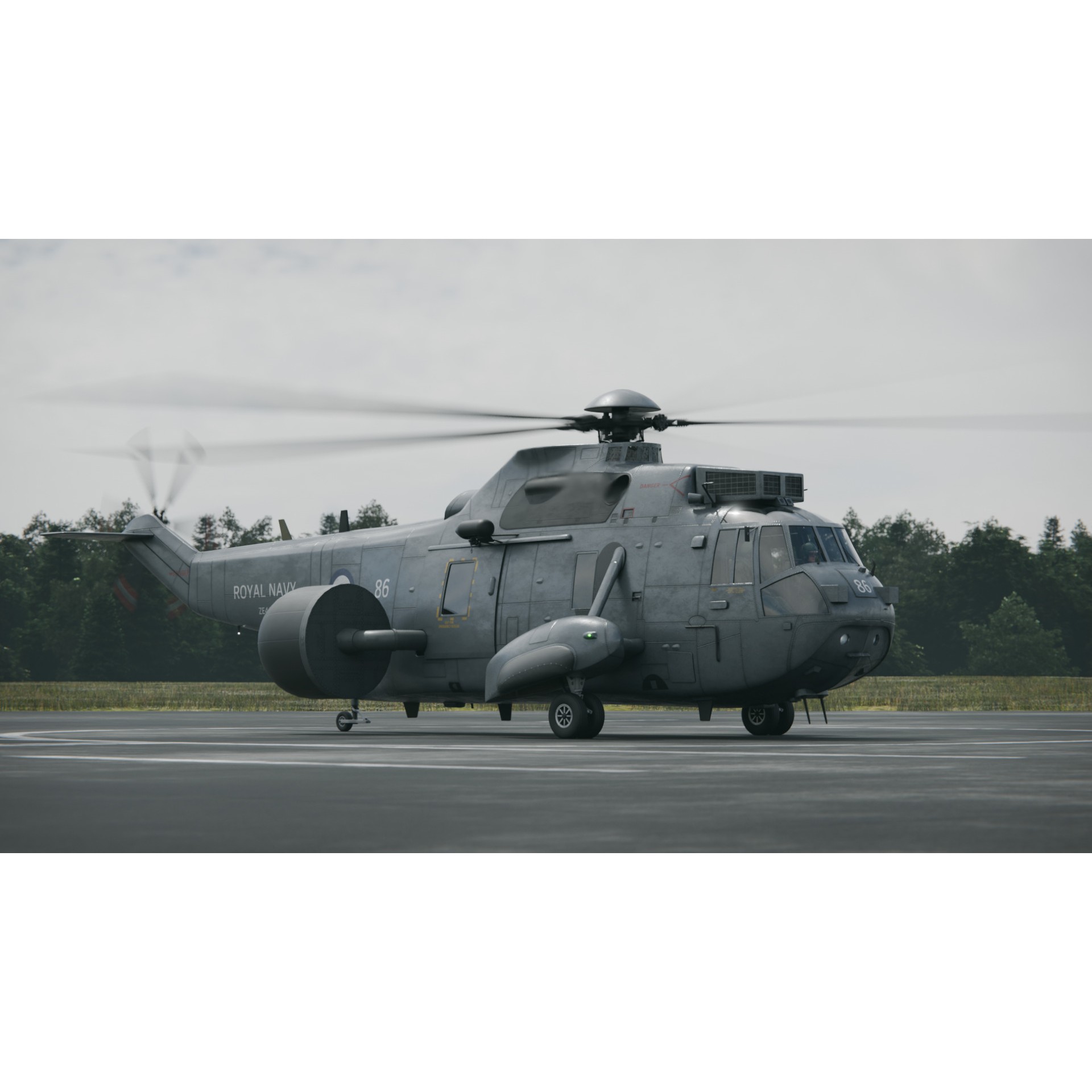 Westland Sea King ASaC7 - Rigged PBR 3D Model - View 5