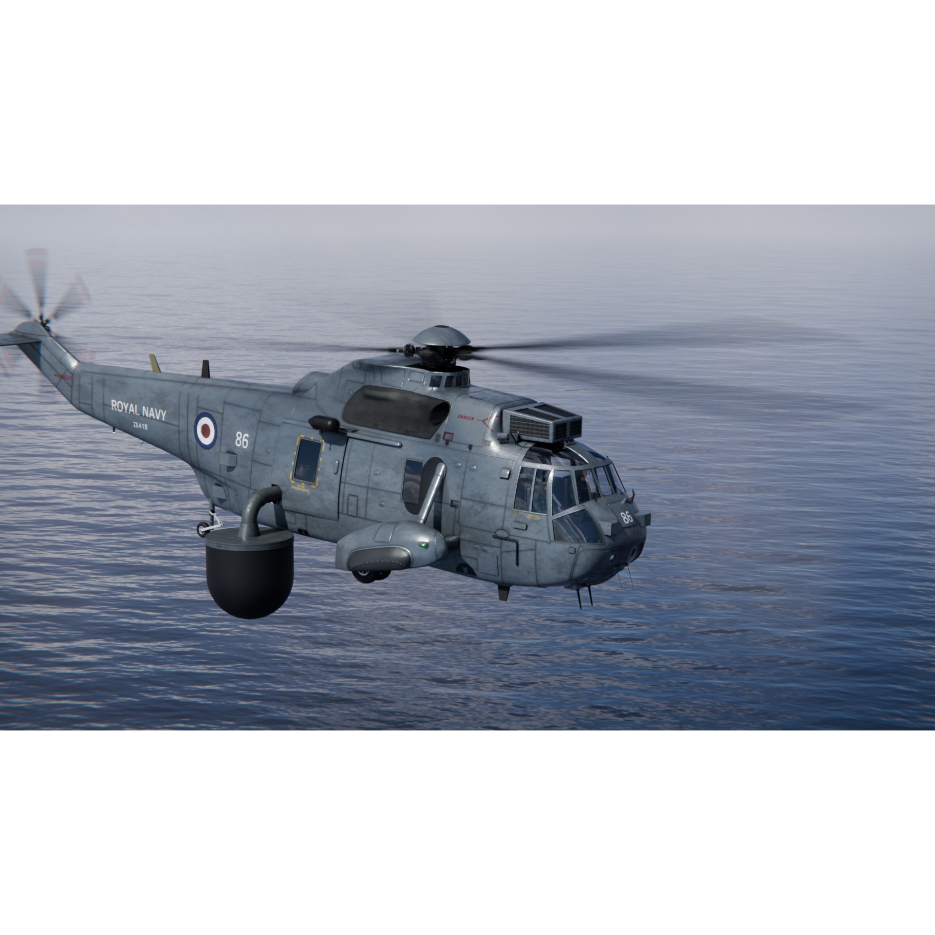 Westland Sea King ASaC7 - Rigged PBR 3D Model - View 6