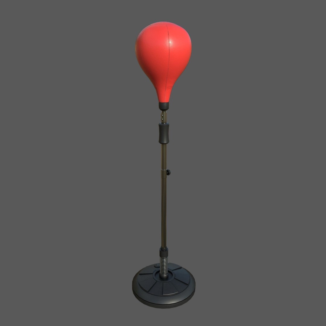 Height Adjustable Punching Bag 3D Model – PBR Game Asset, FBX, OBJ - View 3