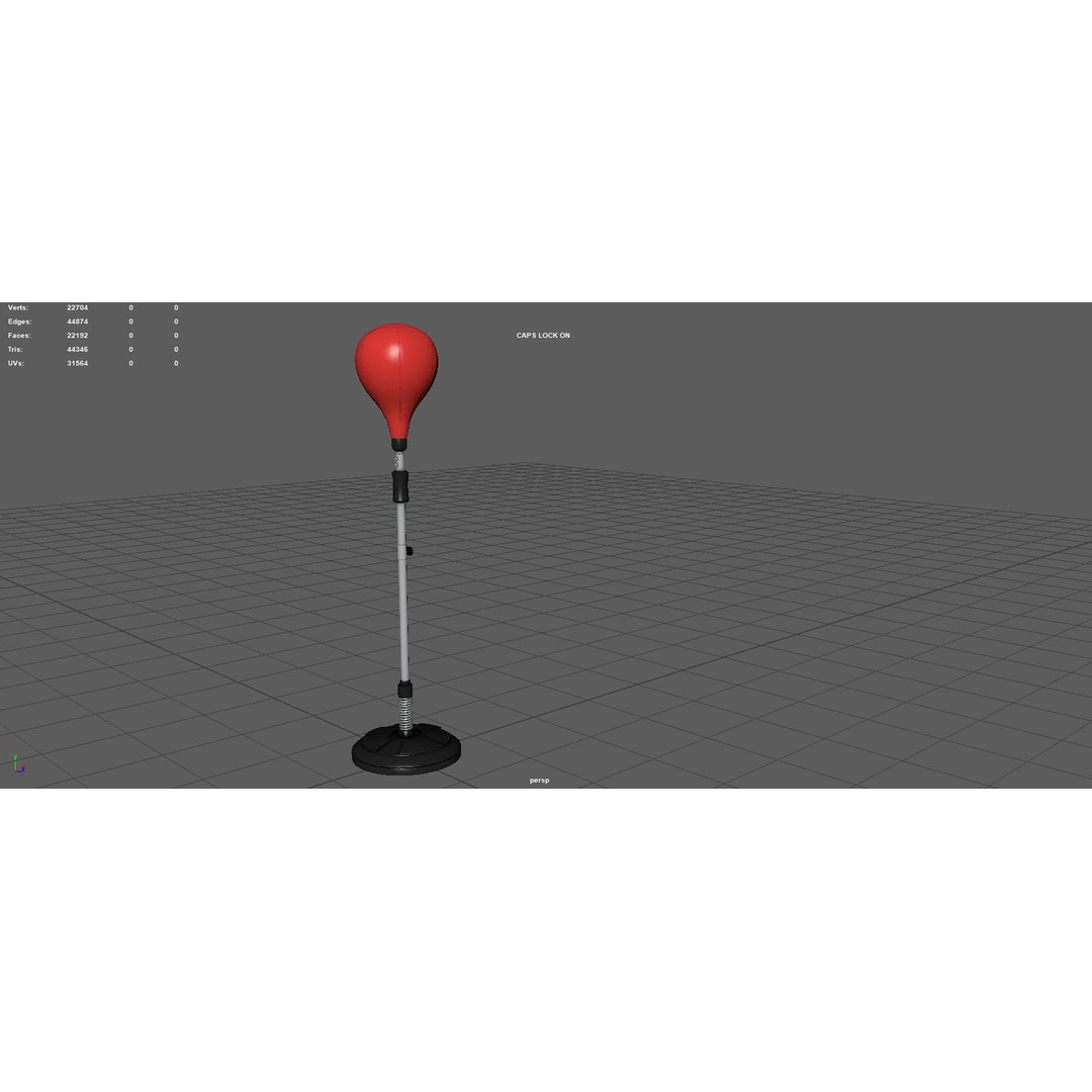Height Adjustable Punching Bag 3D Model – PBR Game Asset, FBX, OBJ - View 9