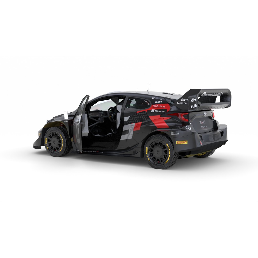 Toyota Yaris GR WRC 2024 3D Model – High Poly Game Asset, FBX, PBR - View 10