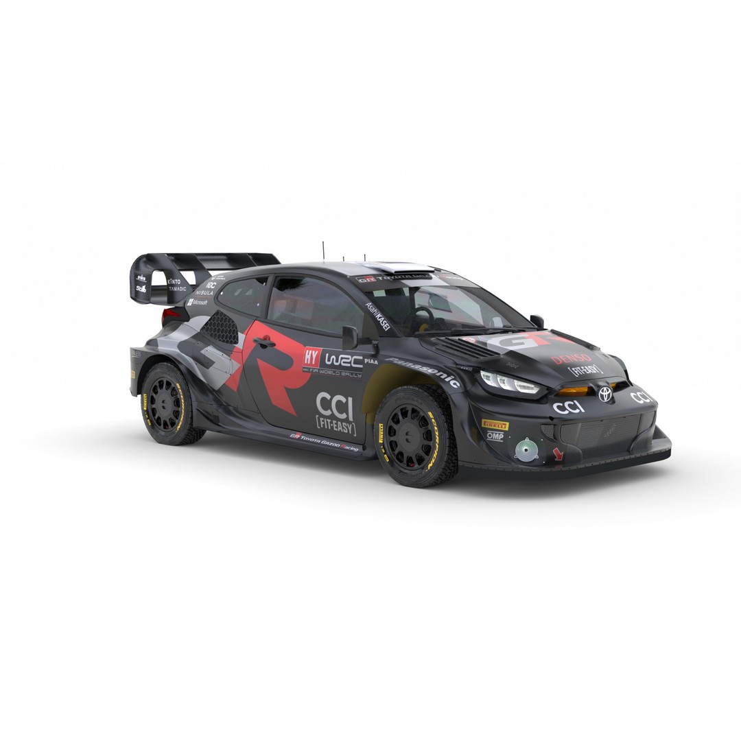 Toyota Yaris GR WRC 2024 3D Model – High Poly Game Asset, FBX, PBR - View 11