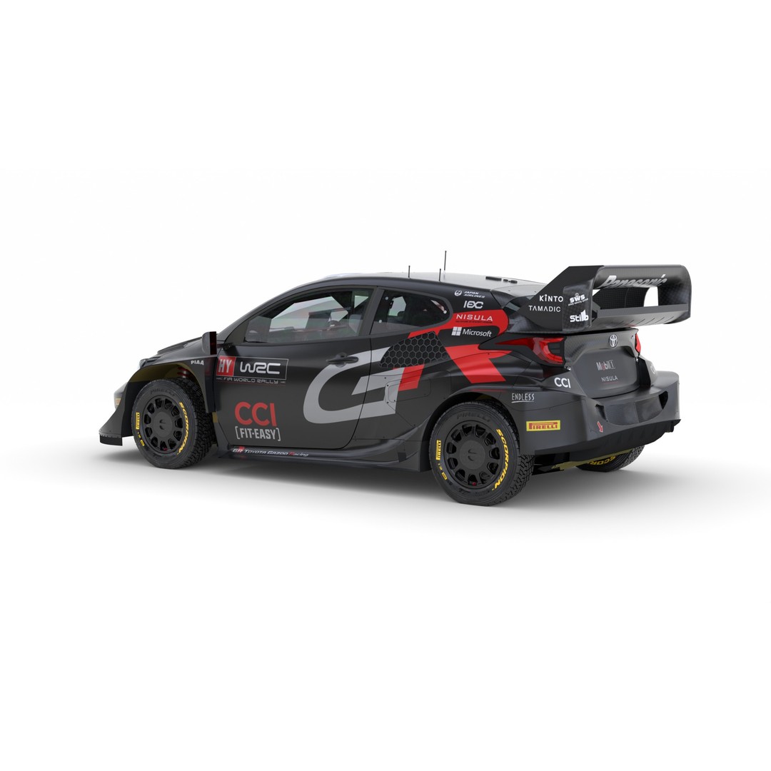 Toyota Yaris GR WRC 2024 3D Model – High Poly Game Asset, FBX, PBR - View 7