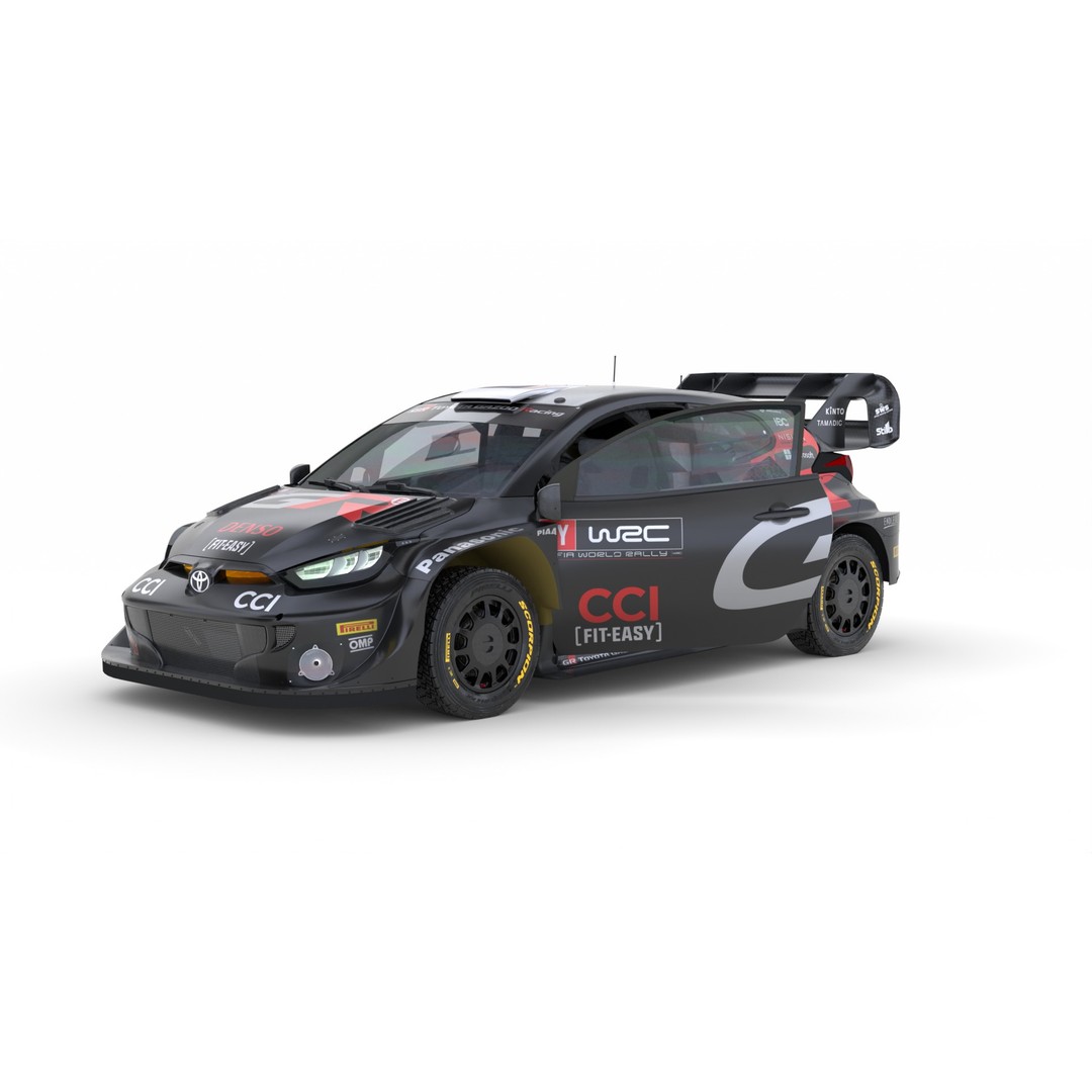 Toyota Yaris GR WRC 2024 3D Model – High Poly Game Asset, FBX, PBR - View 9