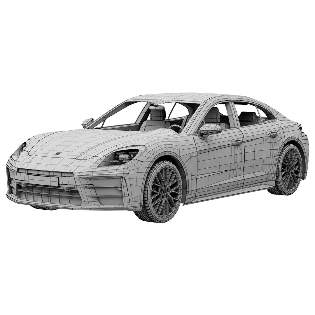 Porsche Panamera 3D Model – High Poly Vehicle for Games, FBX, OBJ - View 15