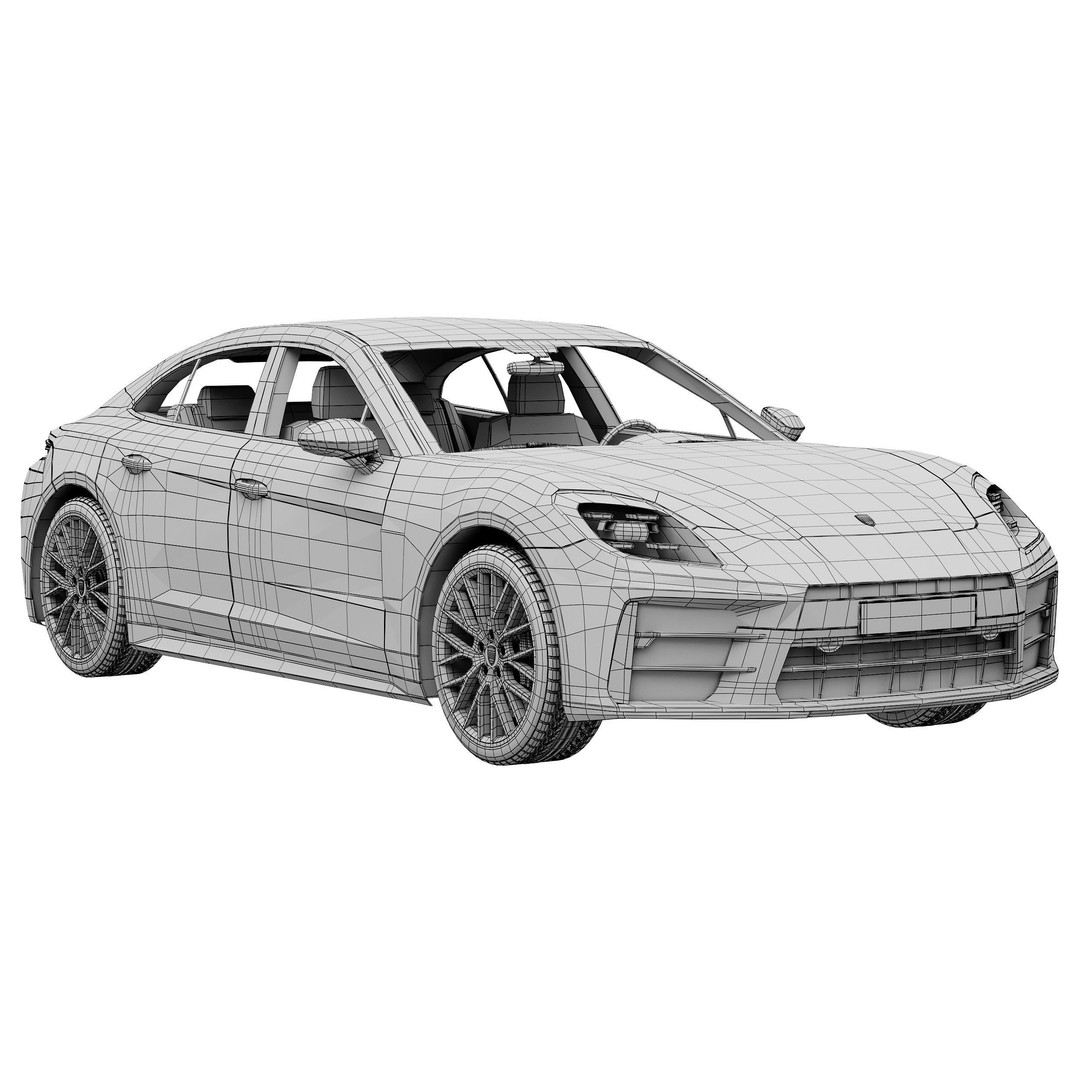 Porsche Panamera 3D Model – High Poly Vehicle for Games, FBX, OBJ - View 16