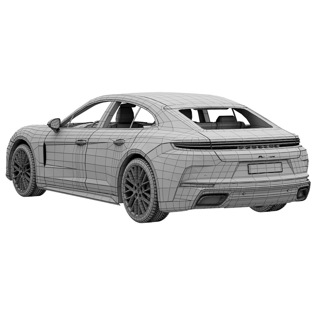 Porsche Panamera 3D Model – High Poly Vehicle for Games, FBX, OBJ - View 17