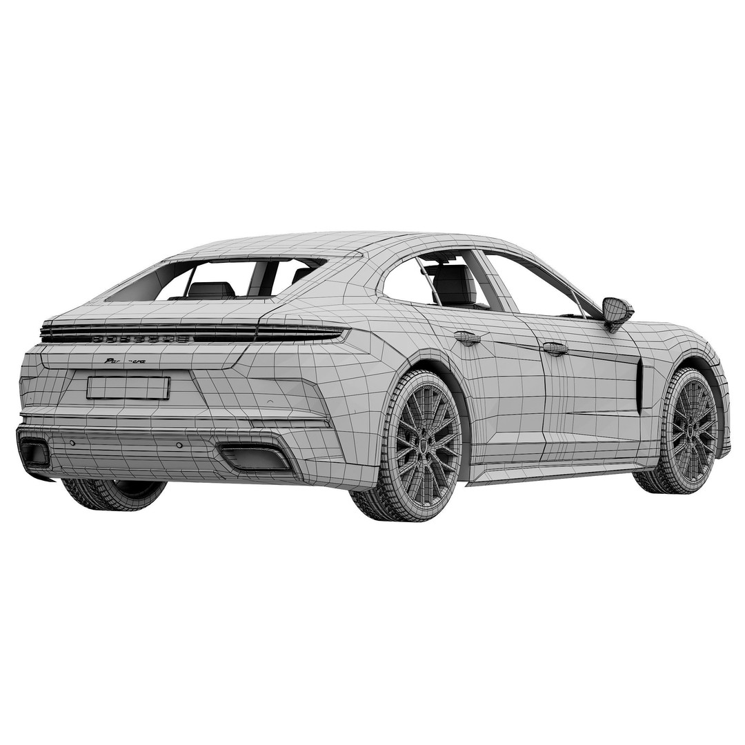 Porsche Panamera 3D Model – High Poly Vehicle for Games, FBX, OBJ - View 18