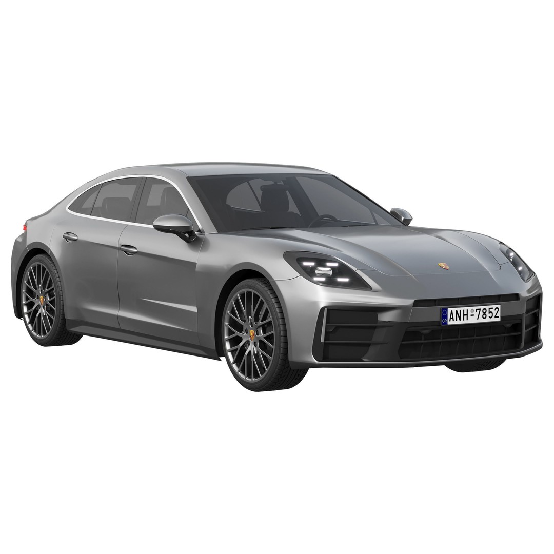 Porsche Panamera 3D Model – High Poly Vehicle for Games, FBX, OBJ - View 3