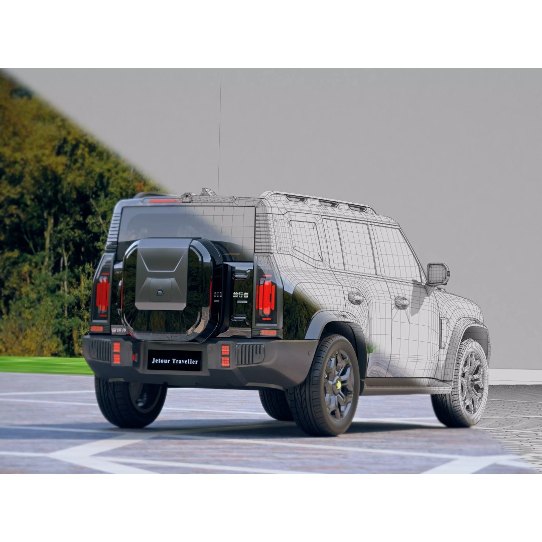 Jetour Traveller 3D Model – Mid-Size SUV with PBR Textures, FBX