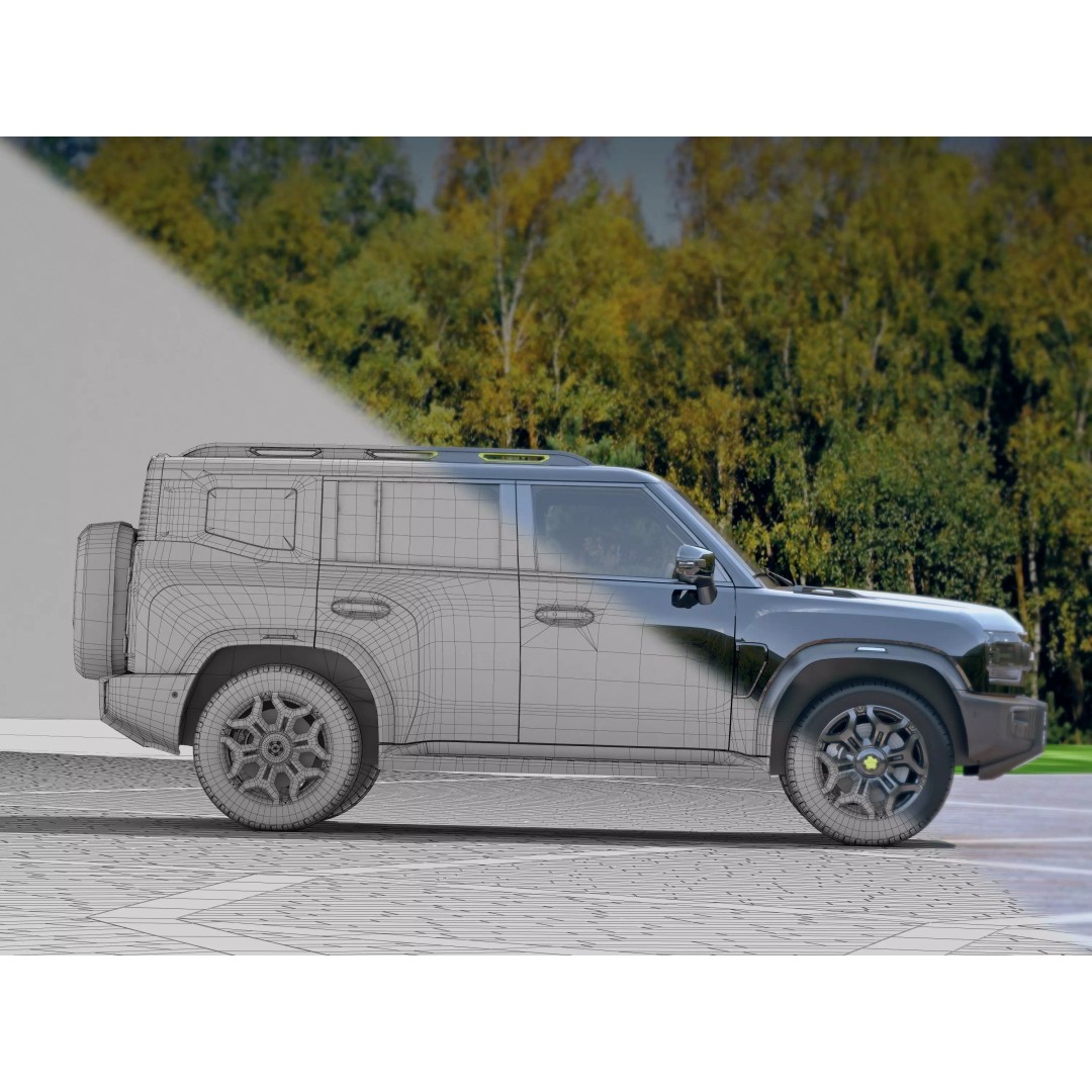 Jetour Traveller 3D Model – Mid-Size SUV with PBR Textures, FBX - View 12