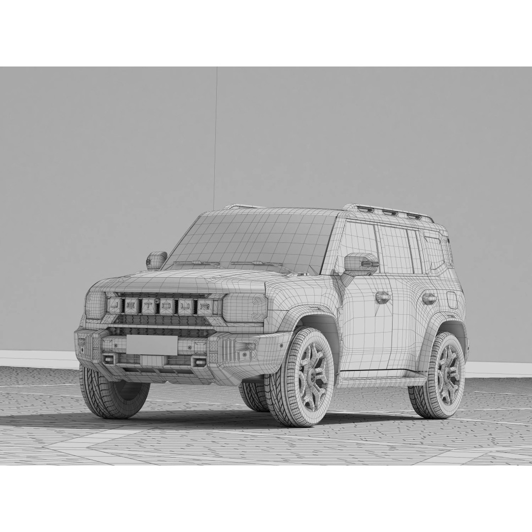 Jetour Traveller 3D Model – Mid-Size SUV with PBR Textures, FBX - View 3