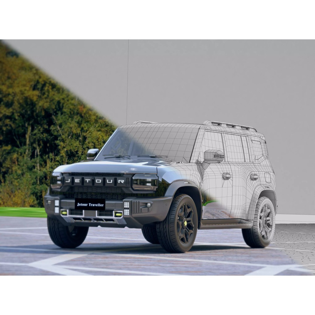 Jetour Traveller 3D Model – Mid-Size SUV with PBR Textures, FBX - View 4