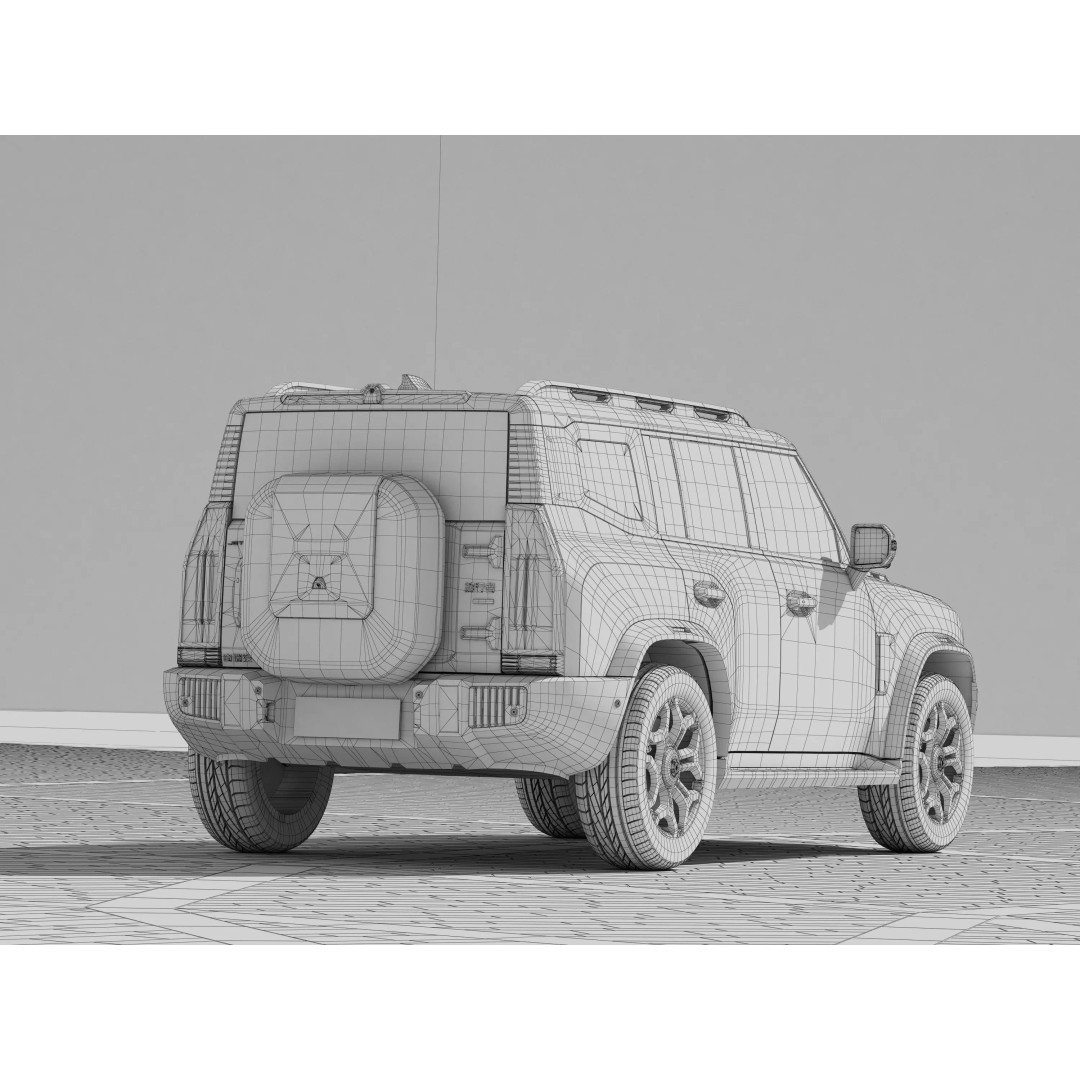 Jetour Traveller 3D Model – Mid-Size SUV with PBR Textures, FBX - View 6