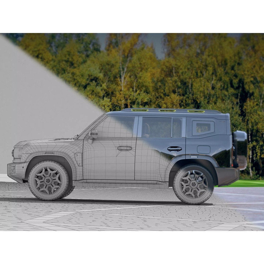 Jetour Traveller 3D Model – Mid-Size SUV with PBR Textures, FBX - View 9