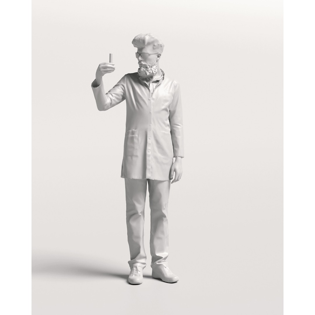 Humano Scientist 3D Model – Realistic Lab Character, PBR Textures - View 14