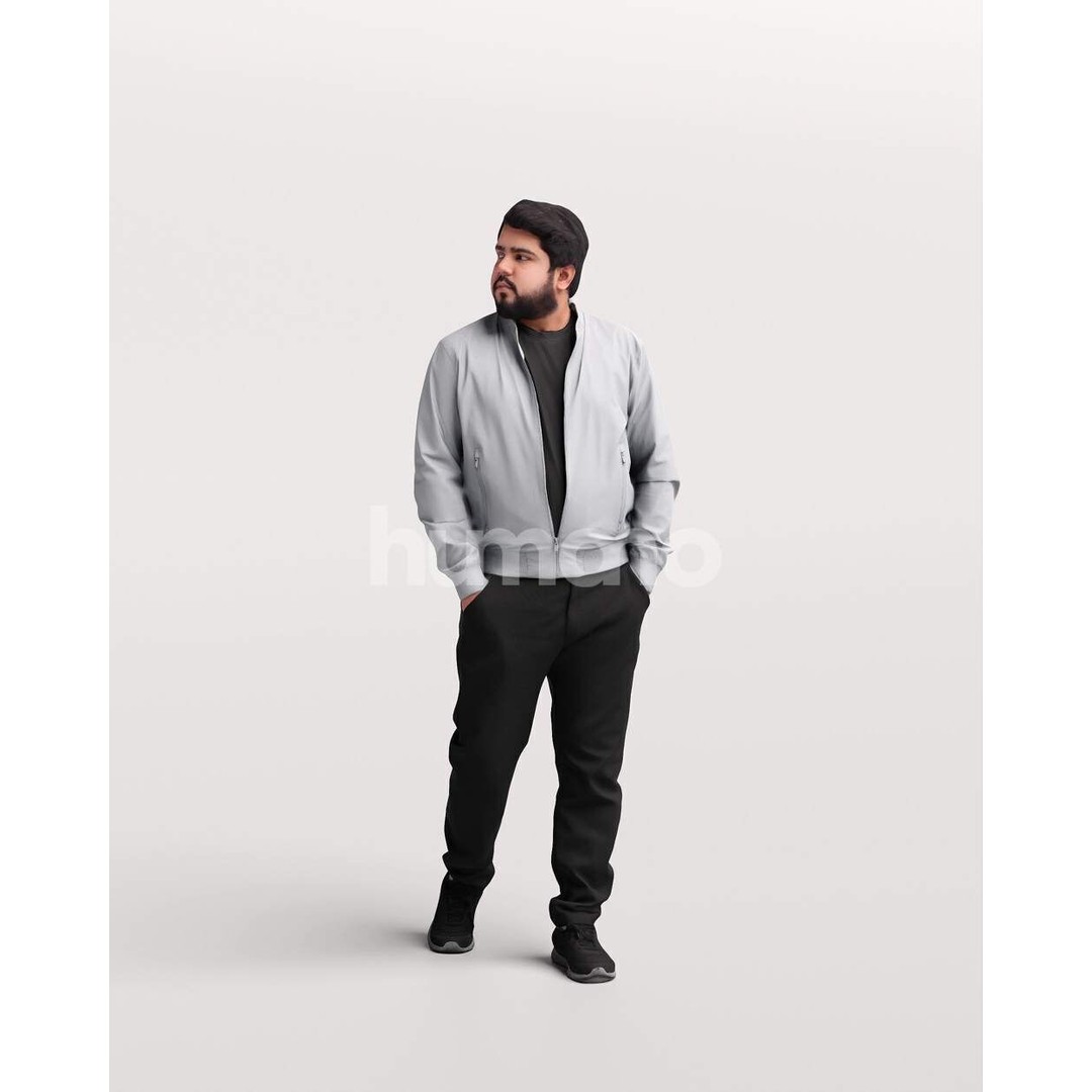 Humano Man 3D Model – Walking in Coat with PBR Textures, FBX - View 13