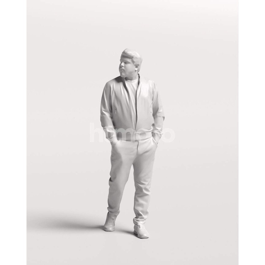 Humano Man 3D Model – Walking in Coat with PBR Textures, FBX - View 4