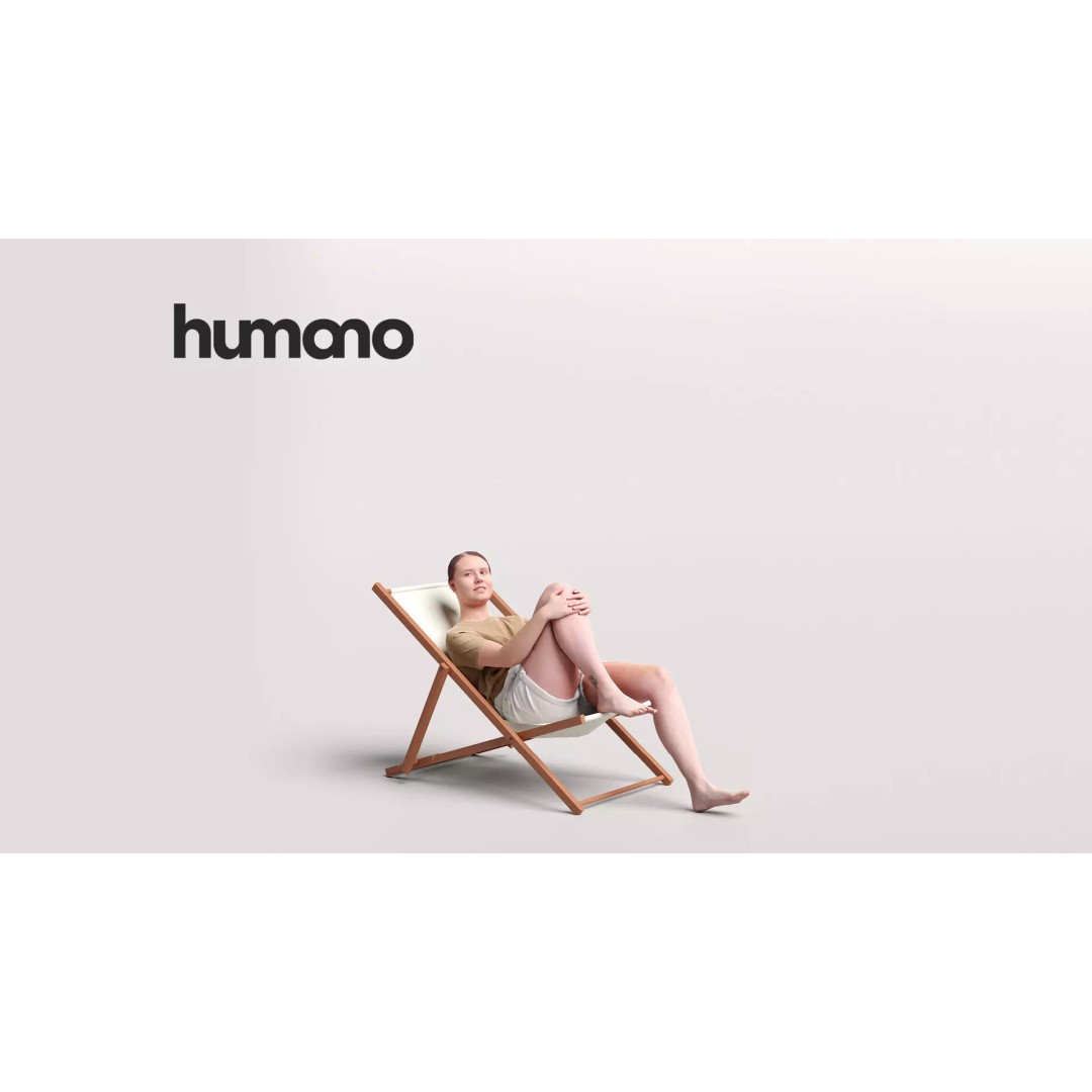 Humano Woman 3D Model – Realistic Posed Character, Multiple Formats - View 2