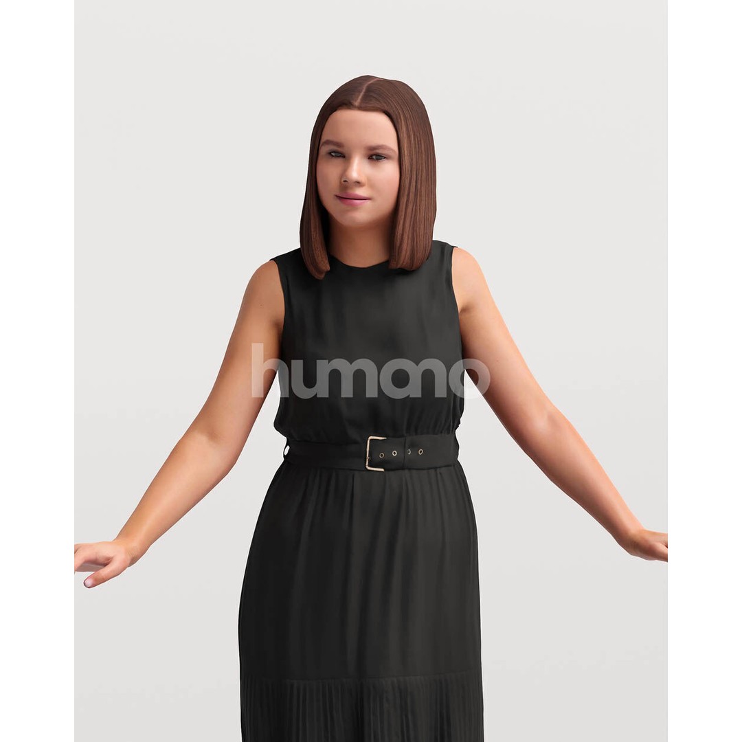 Humano Woman 3D Model – Realistic Posed Character, PBR Textures - View 11