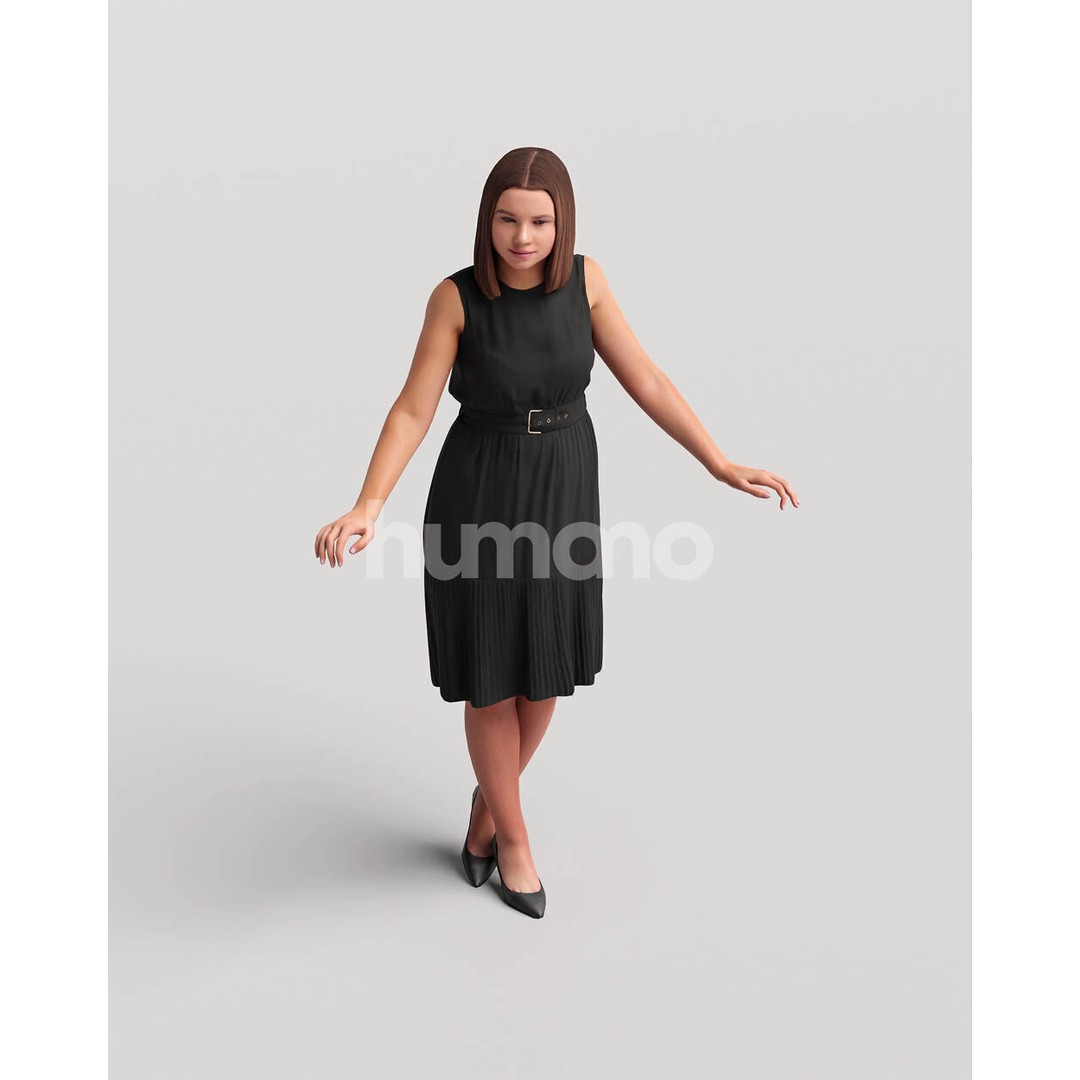 Humano Woman 3D Model – Realistic Posed Character, PBR Textures - View 13