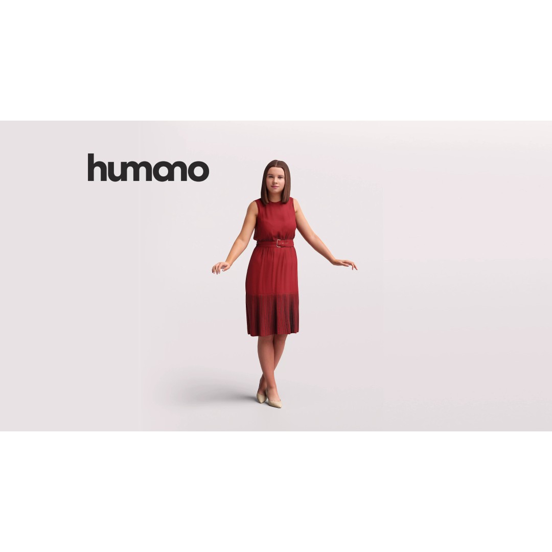 Humano Woman 3D Model – Realistic Posed Character, PBR Textures - View 2