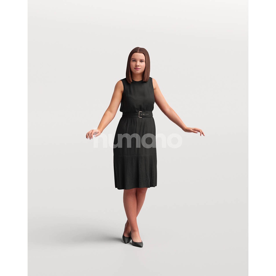 Humano Woman 3D Model – Realistic Posed Character, PBR Textures - View 6