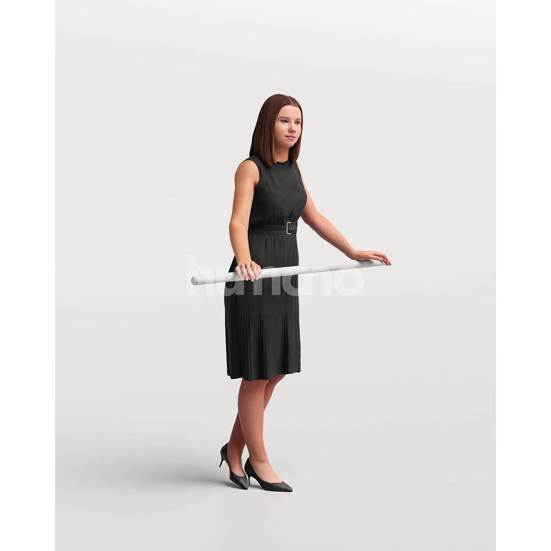 Humano Woman 3D Model – Realistic Posed Character, PBR Textures - View 7