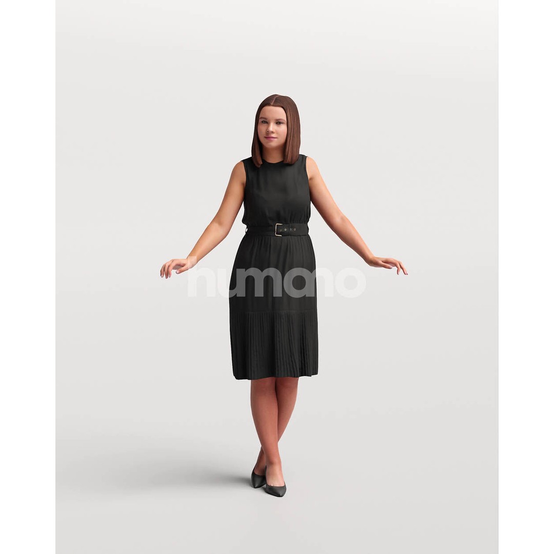 Humano Woman 3D Model – Realistic Posed Character, PBR Textures - View 9
