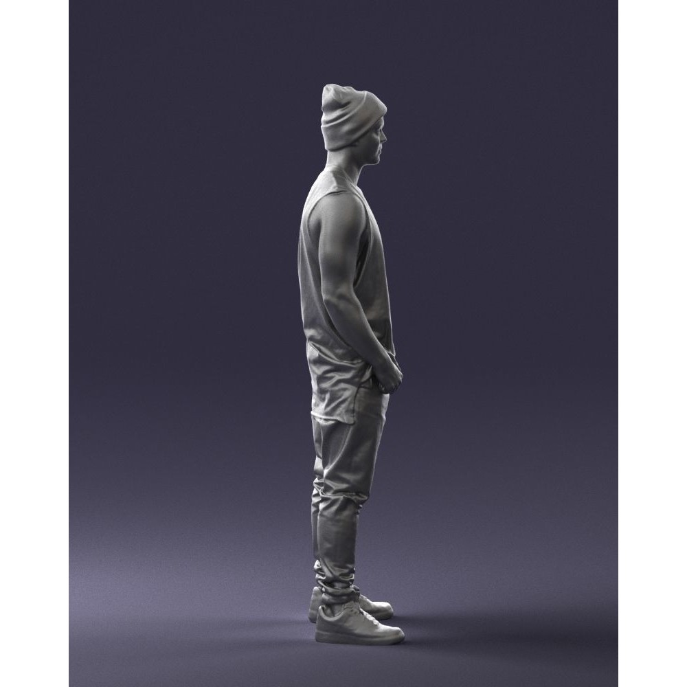 Tattooed Street Man 3D Model – Urban Character with PBR Textures, FBX - View 15