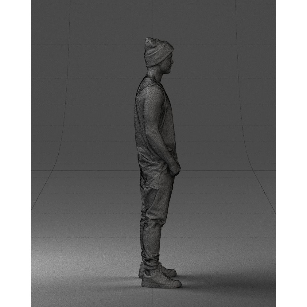Tattooed Street Man 3D Model – Urban Character with PBR Textures, FBX - View 16