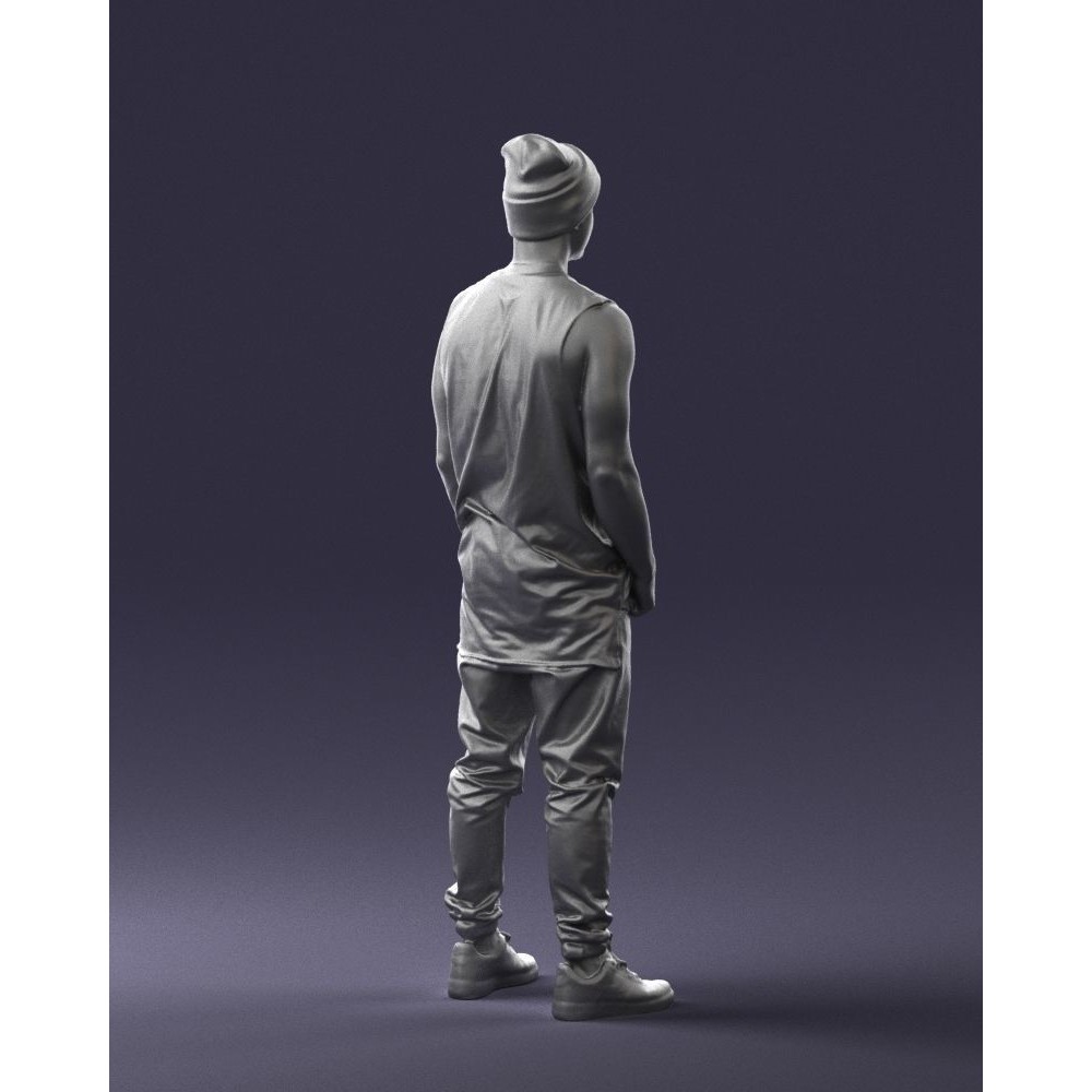 Tattooed Street Man 3D Model – Urban Character with PBR Textures, FBX - View 18