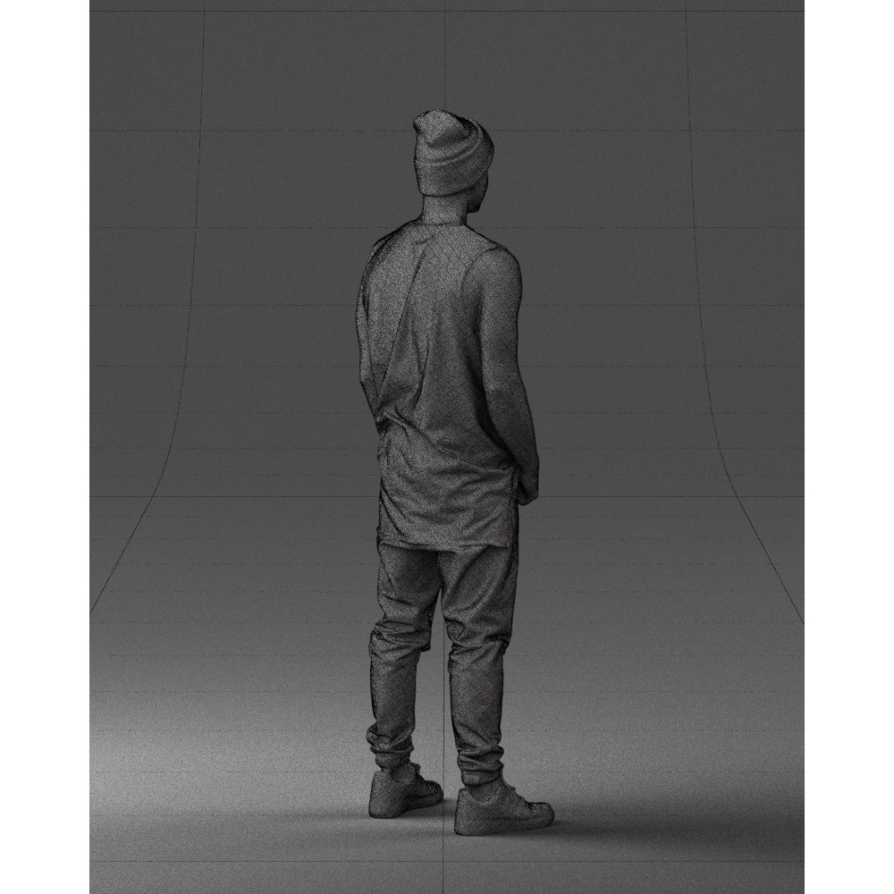 Tattooed Street Man 3D Model – Urban Character with PBR Textures, FBX - View 19