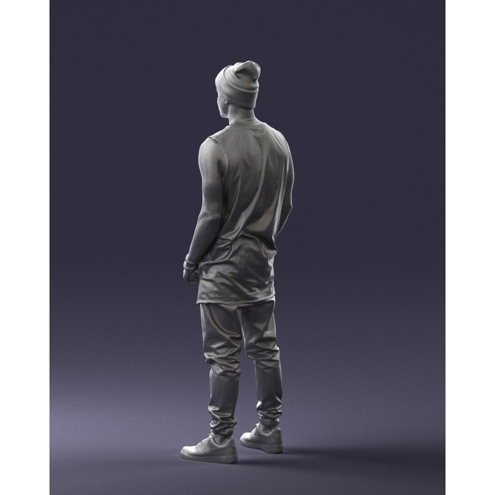 Tattooed Street Man 3D Model – Urban Character with PBR Textures, FBX - View 24