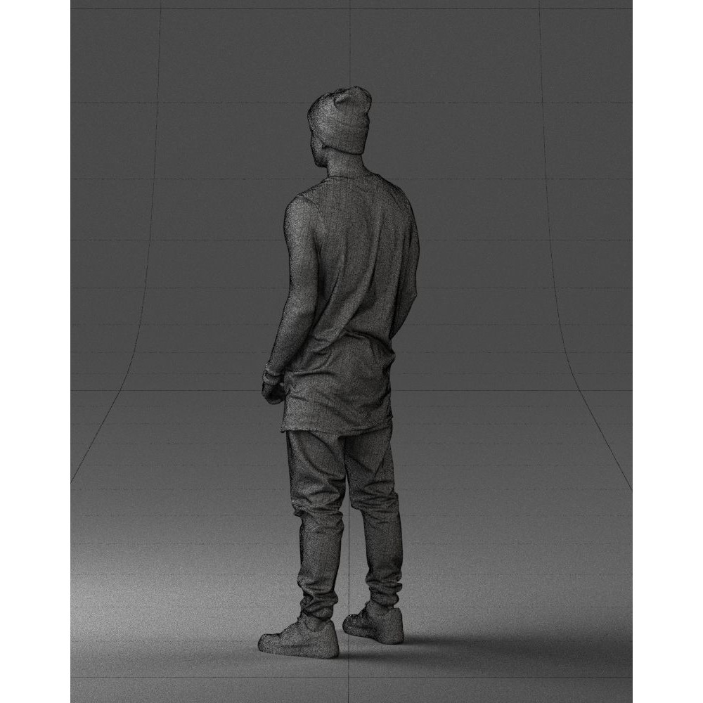 Tattooed Street Man 3D Model – Urban Character with PBR Textures, FBX - View 25