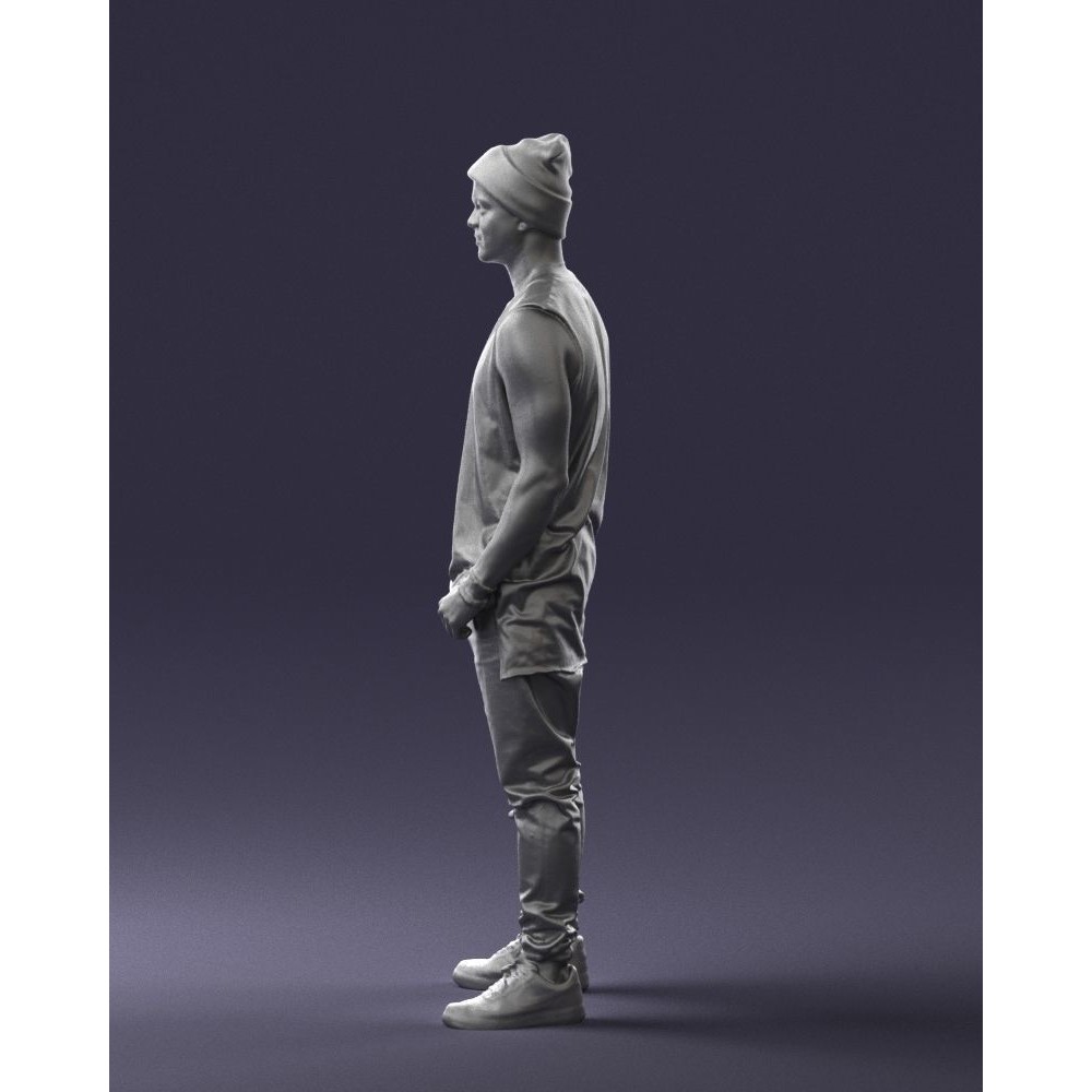 Tattooed Street Man 3D Model – Urban Character with PBR Textures, FBX - View 27