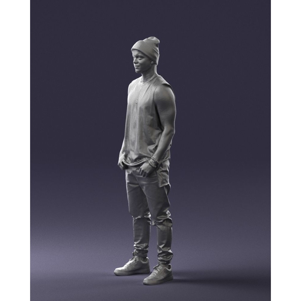 Tattooed Street Man 3D Model – Urban Character with PBR Textures, FBX - View 30
